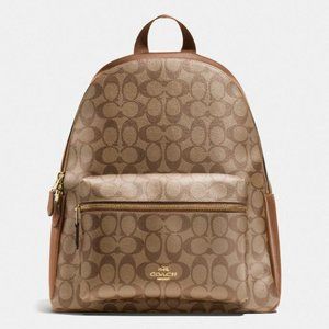 Coach Bags New Coach Brown Signature Canvas Charlie Backpack